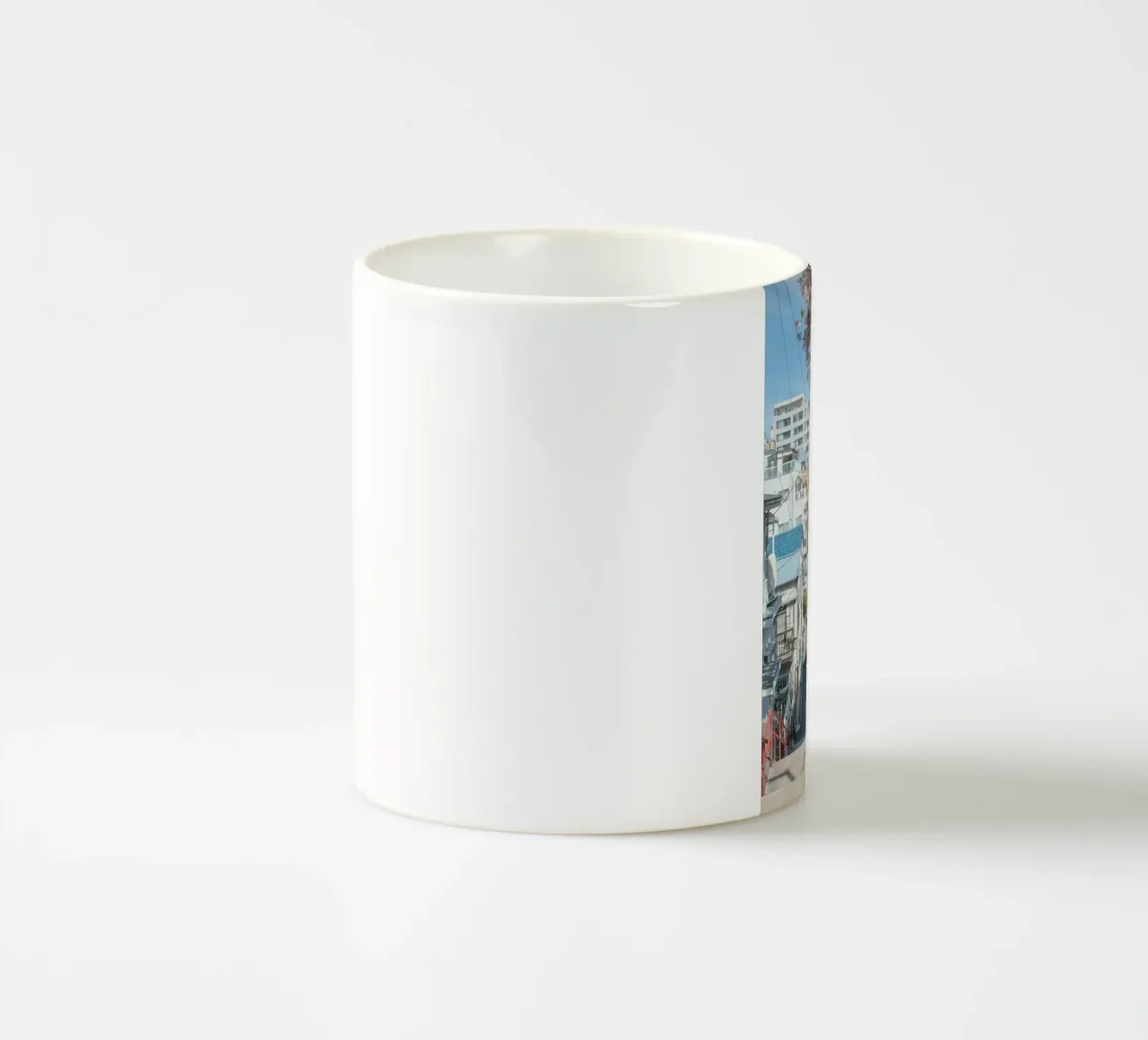 power lines fence street tazza in ceramica da animal story home