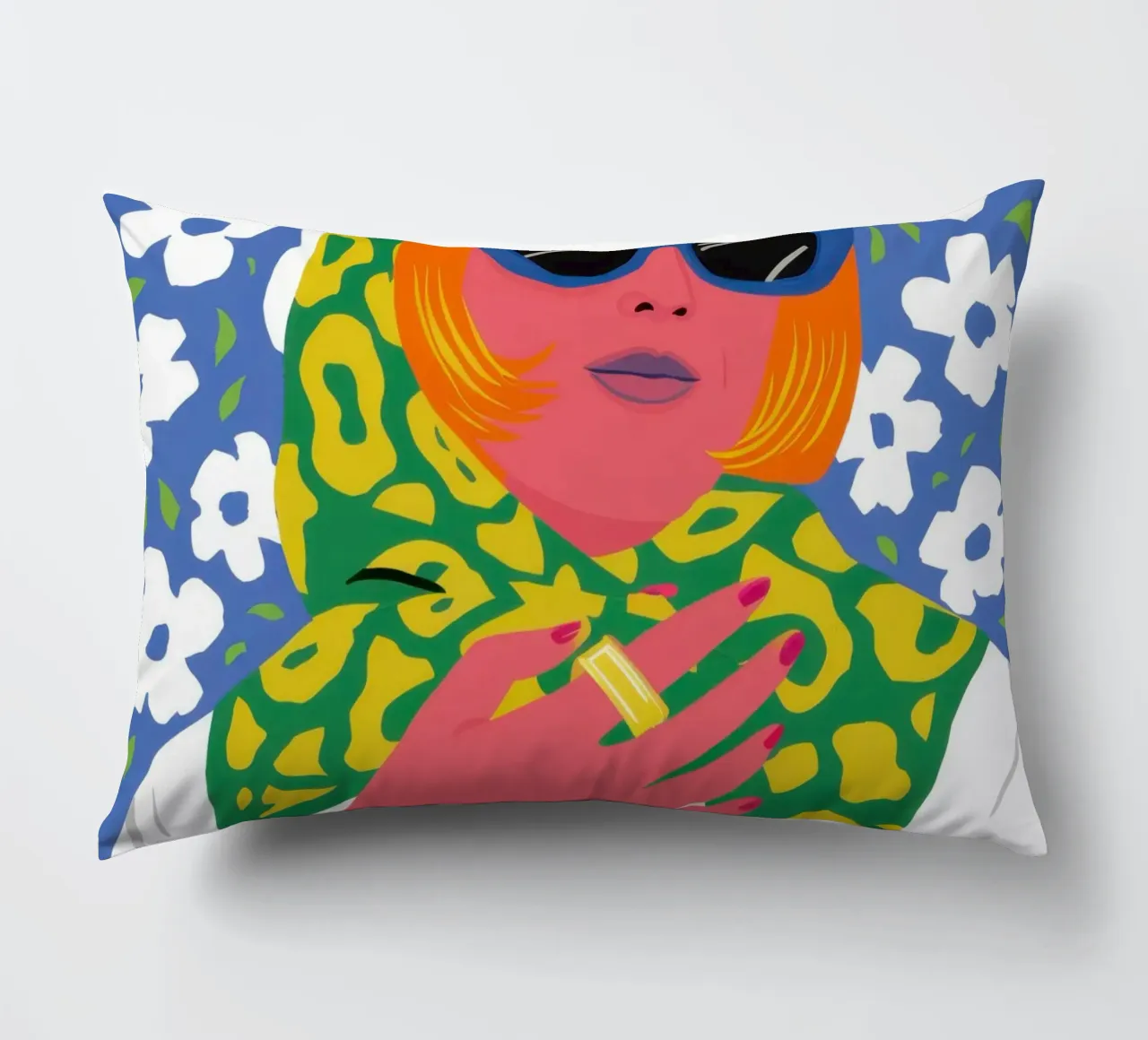 Chic Daisy Scarf decorative cushion by Lunar Valentina