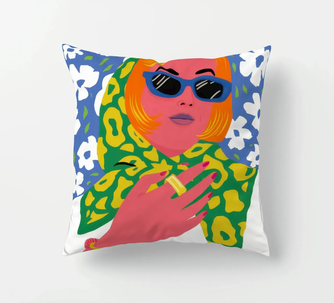 Chic Daisy Scarf decorative cushion by Lunar Valentina