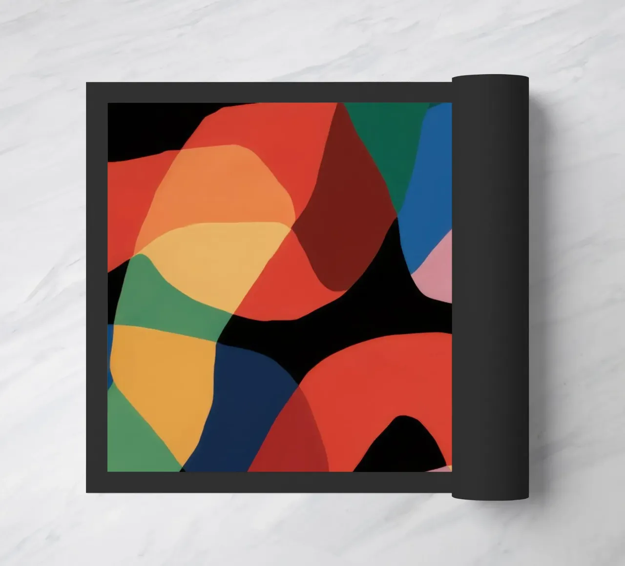 Fluid Shape Dance doormat by Line Fable