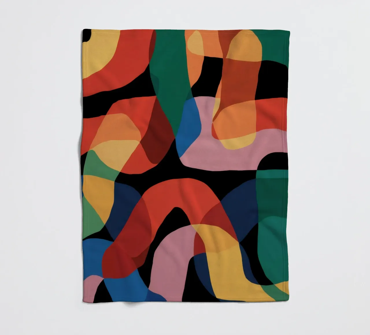 Fluid Shape Dance Fleecedecke von Line Fable