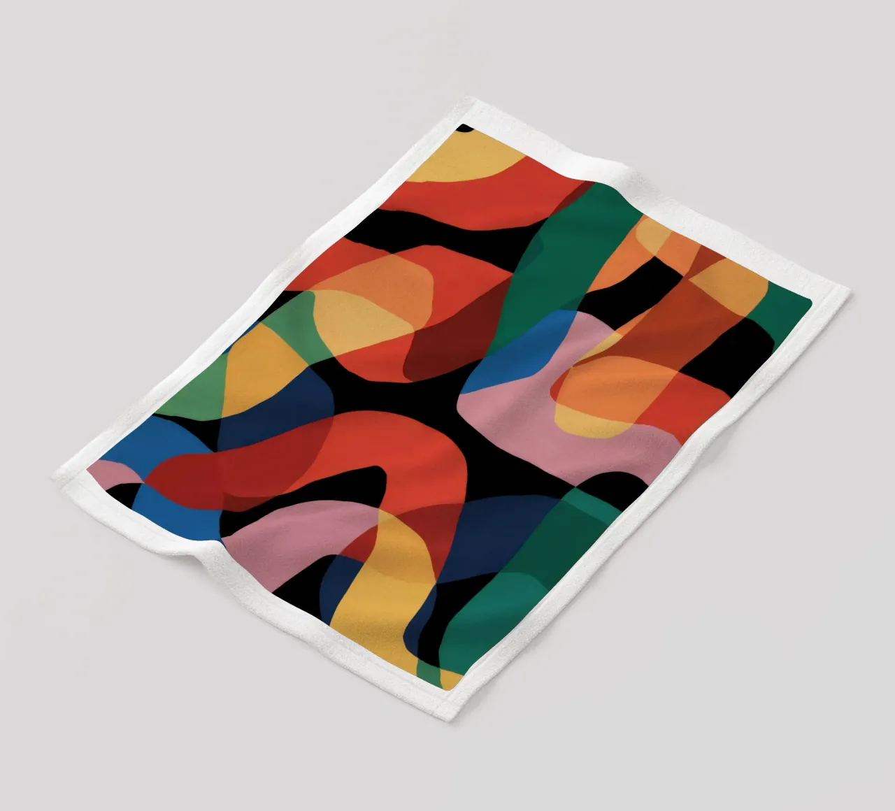 Fluid Shape Dance Fleecedecke von Line Fable