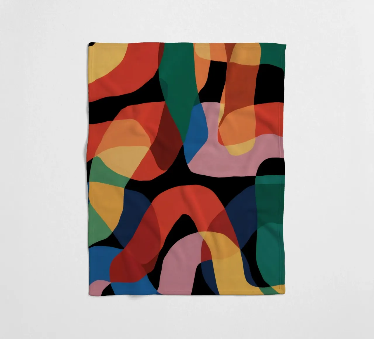 Fluid Shape Dance Fleecedecke von Line Fable