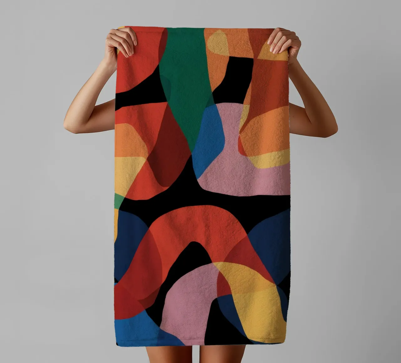 Fluid Shape Dance towel by Line Fable