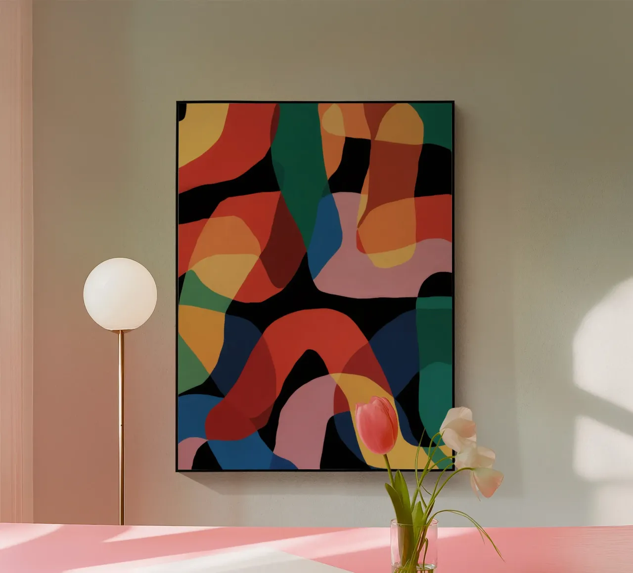 Danse des formes fluides plexiglas de Line Fable