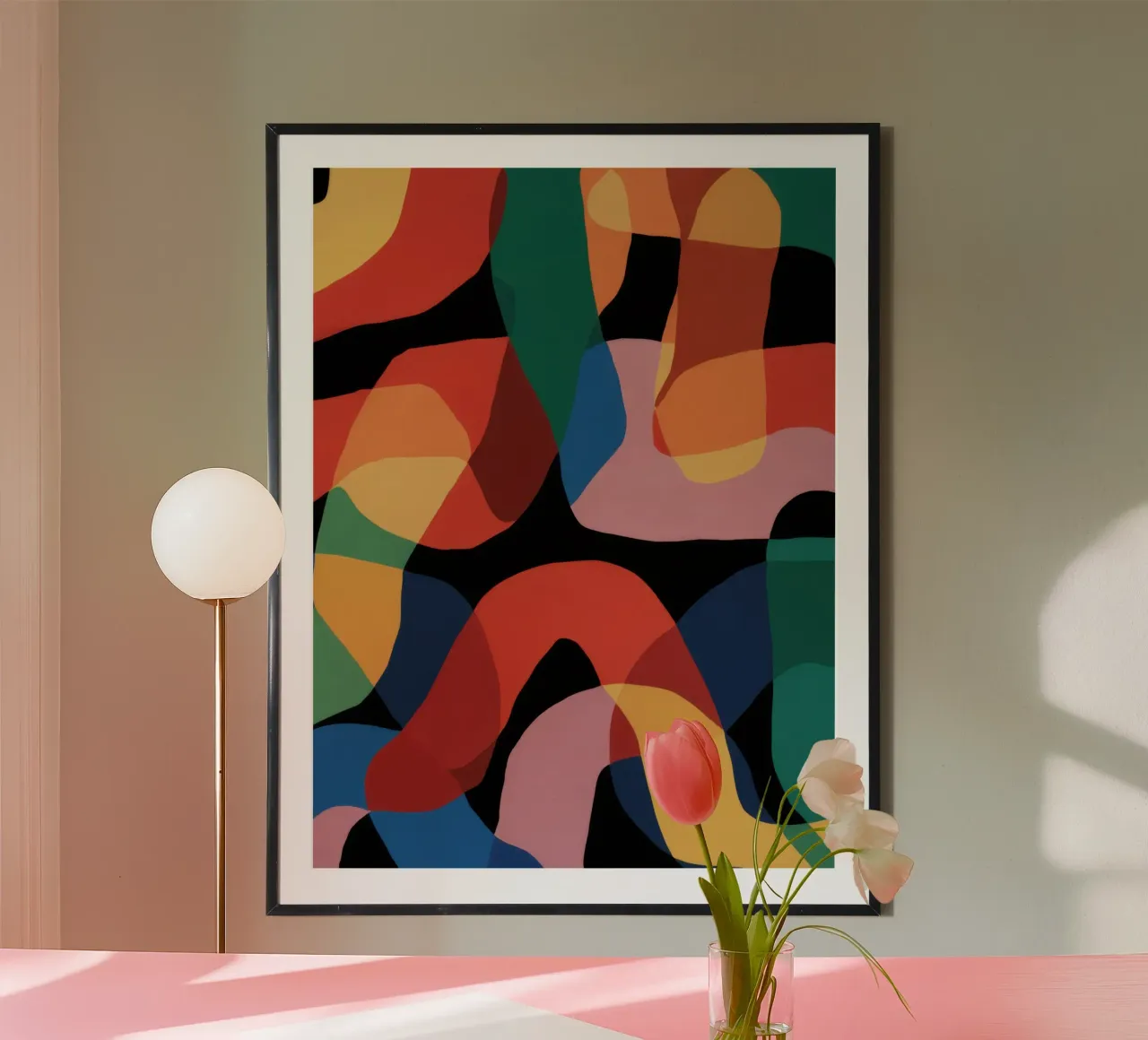 Fluid Shape Dance poster by Line Fable