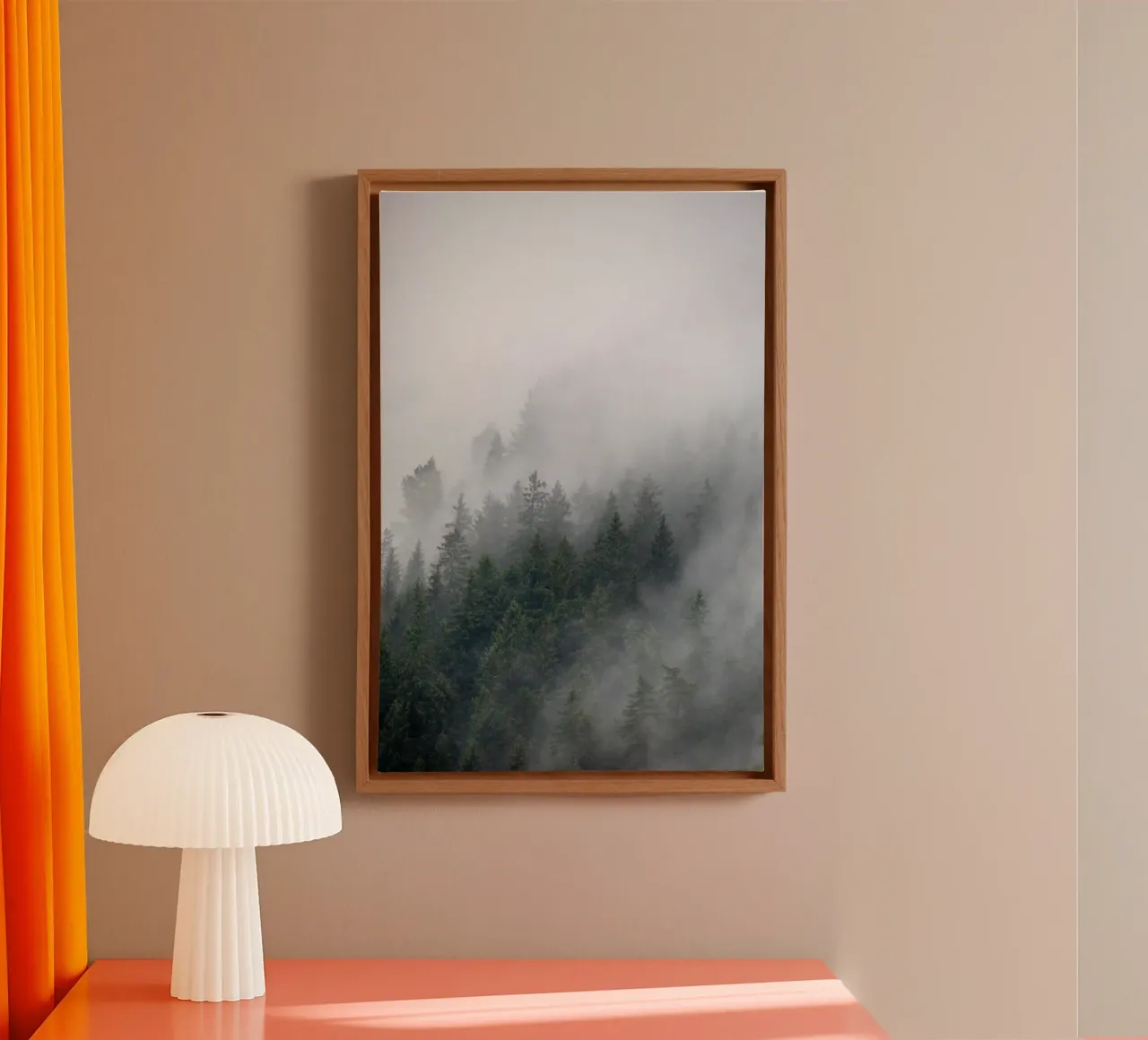 Foggy Morning 2 Leinwand von Mareike Böhmer Photography