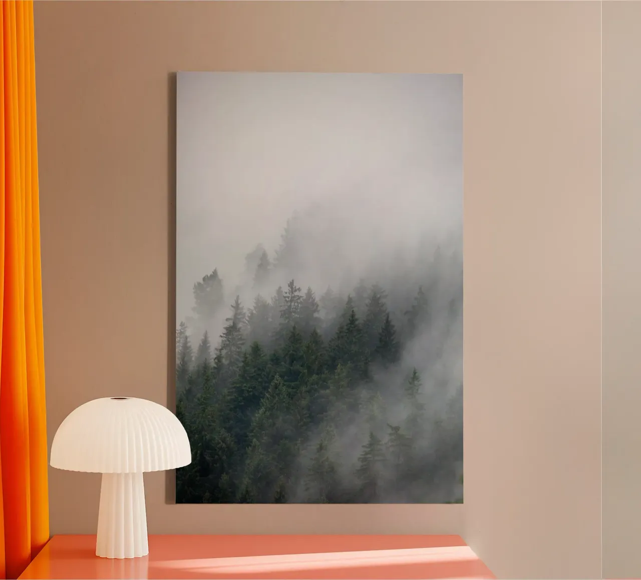 Foggy Morning 2 Leinwand von Mareike Böhmer Photography