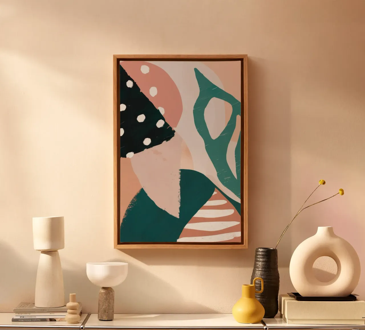 Pastel Dot Collage canvas by Lunar Valentina