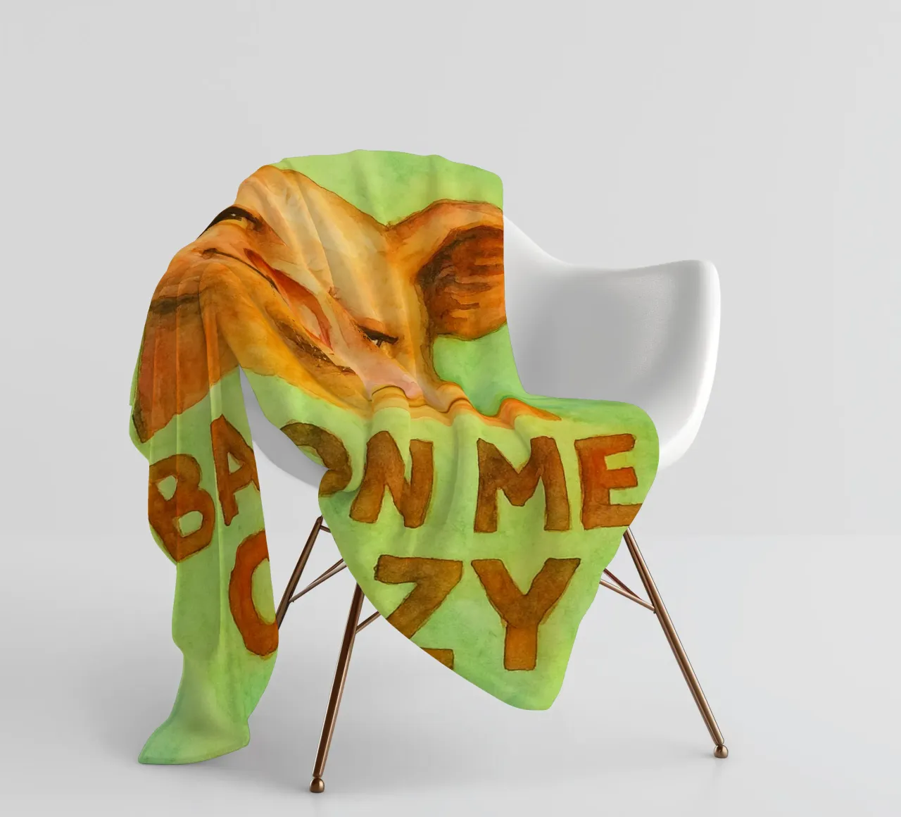 bacon me crazy pig art painting coperta in pile da Mutiaram