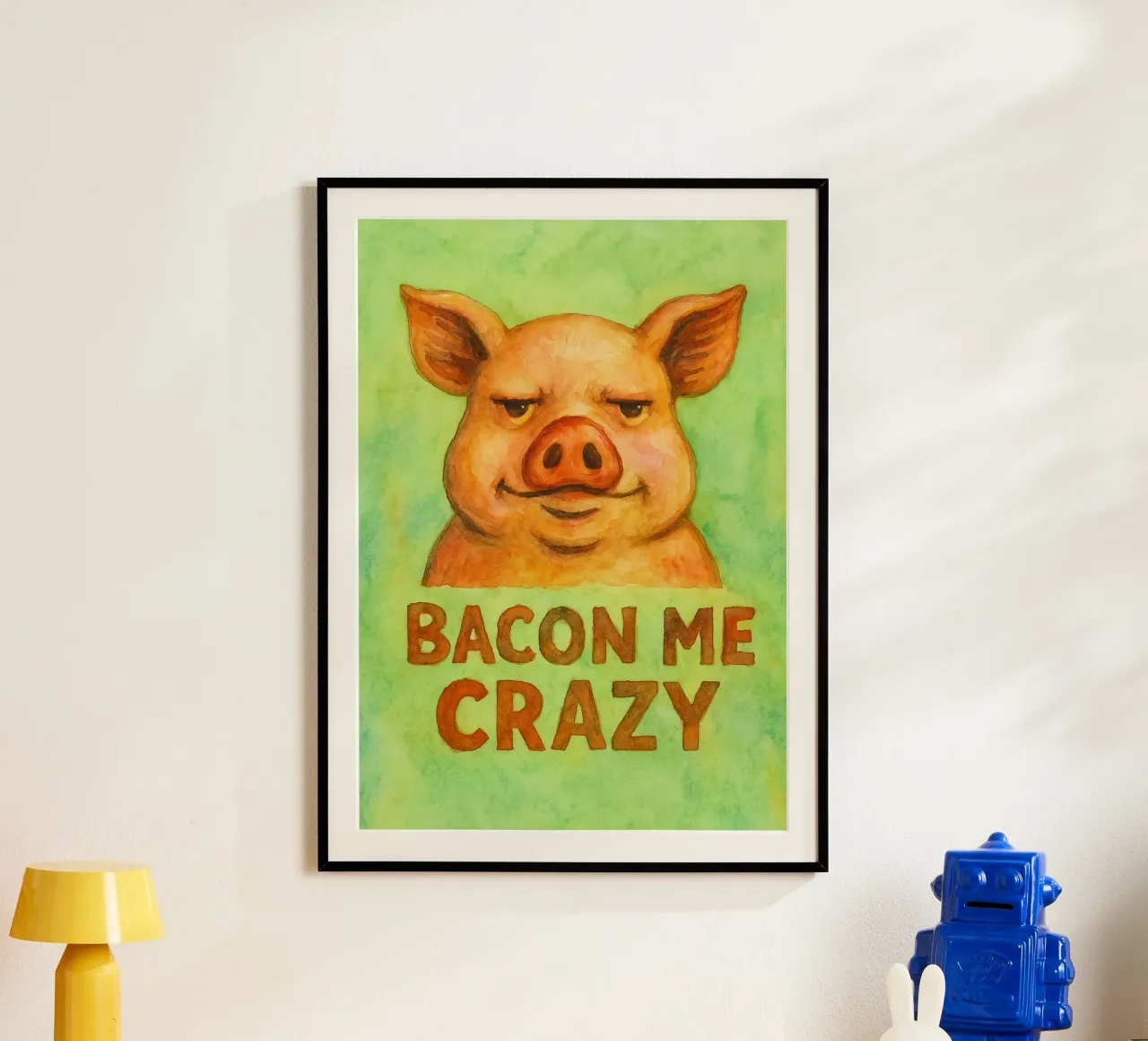 Speck mich verrückt Schwein Kunst Gemälde Hahnemühle von Mutiaram