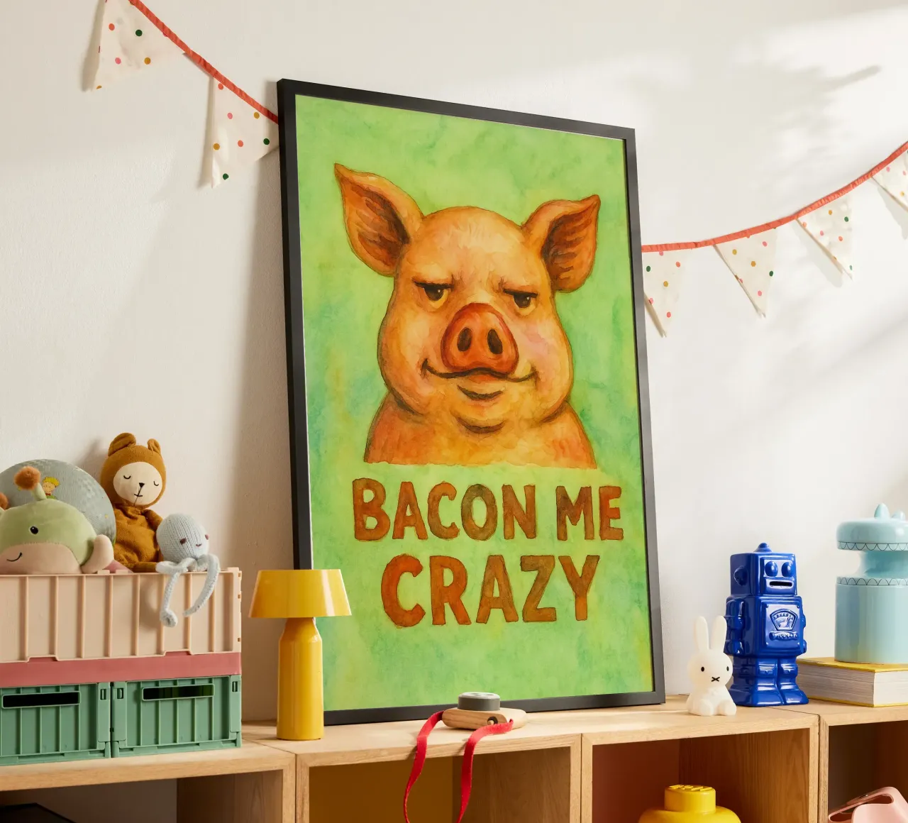 Speck mich verrückt Schwein Kunst Gemälde Hahnemühle von Mutiaram