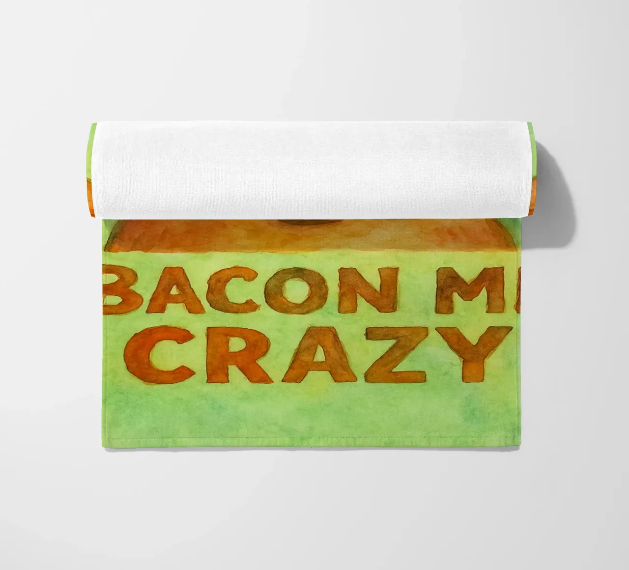 bacon me crazy pig art painting telo mare da Mutiaram