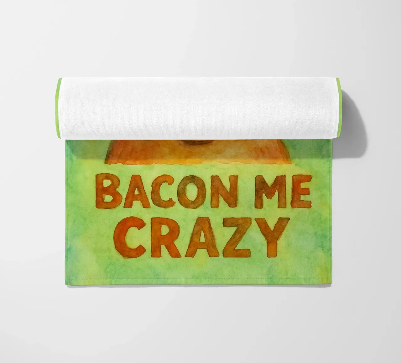 bacon me crazy pig art painting telo mare da Mutiaram