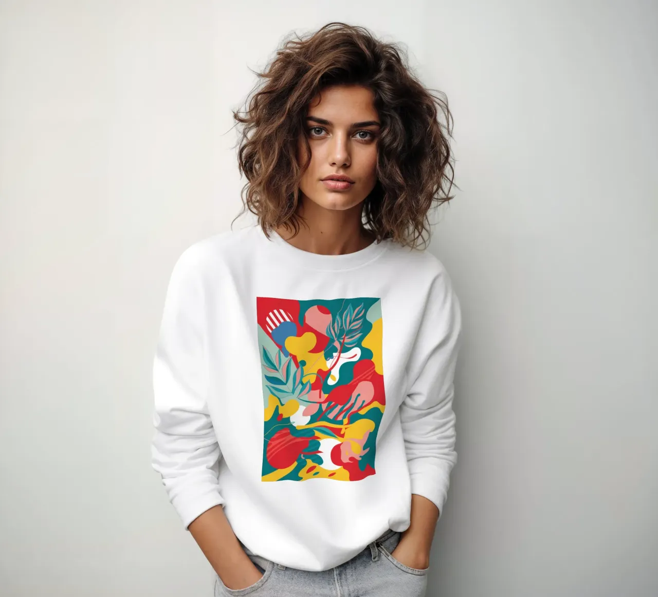 Floración aviar abstracta sudadera de Line Fable