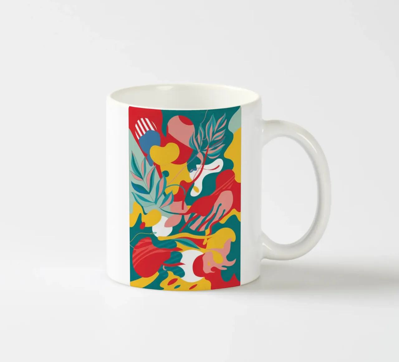 Fioritura aviaria astratta tazza in ceramica da Line Fable