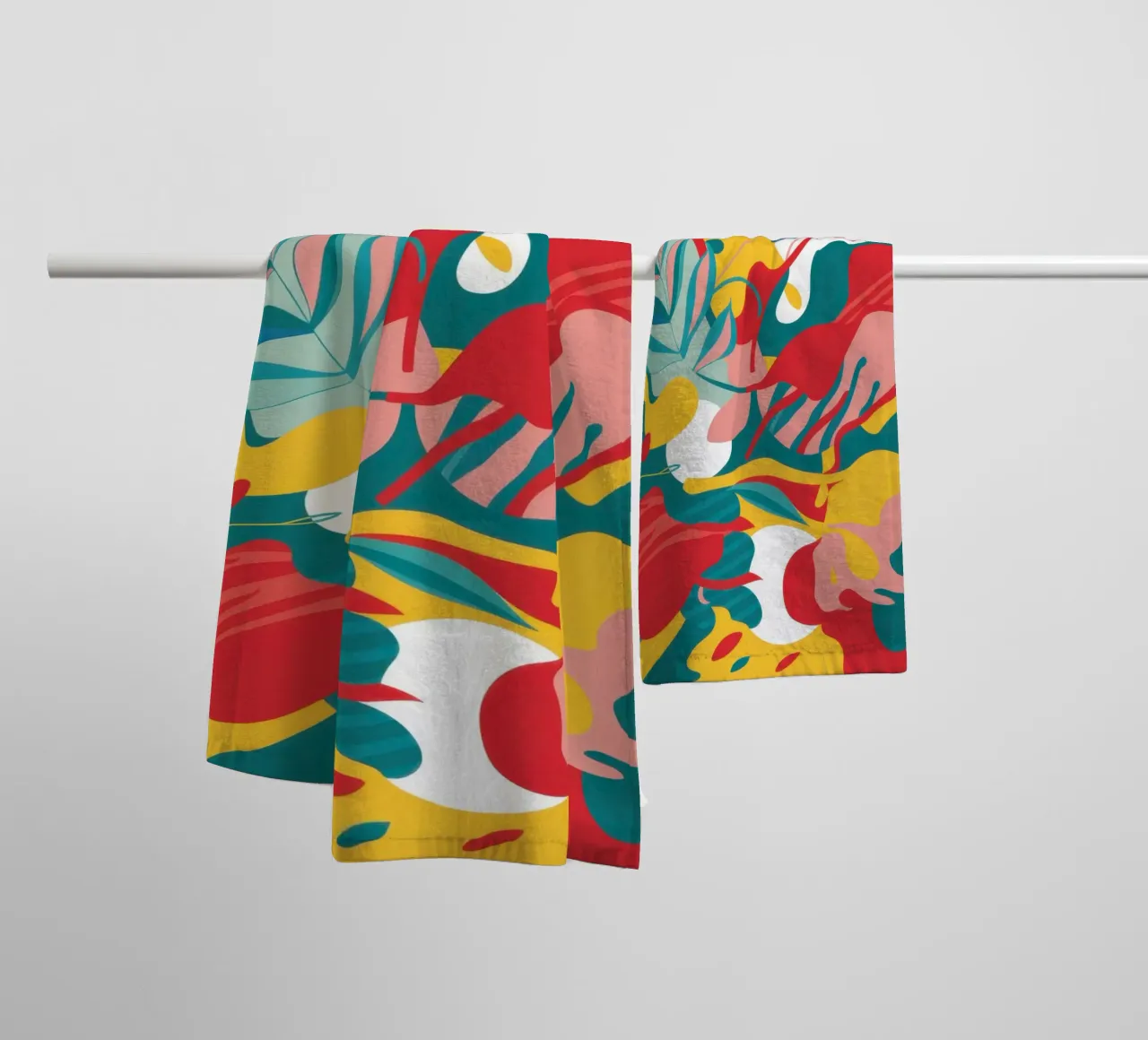 Abstract Avian Bloom towel by Line Fable