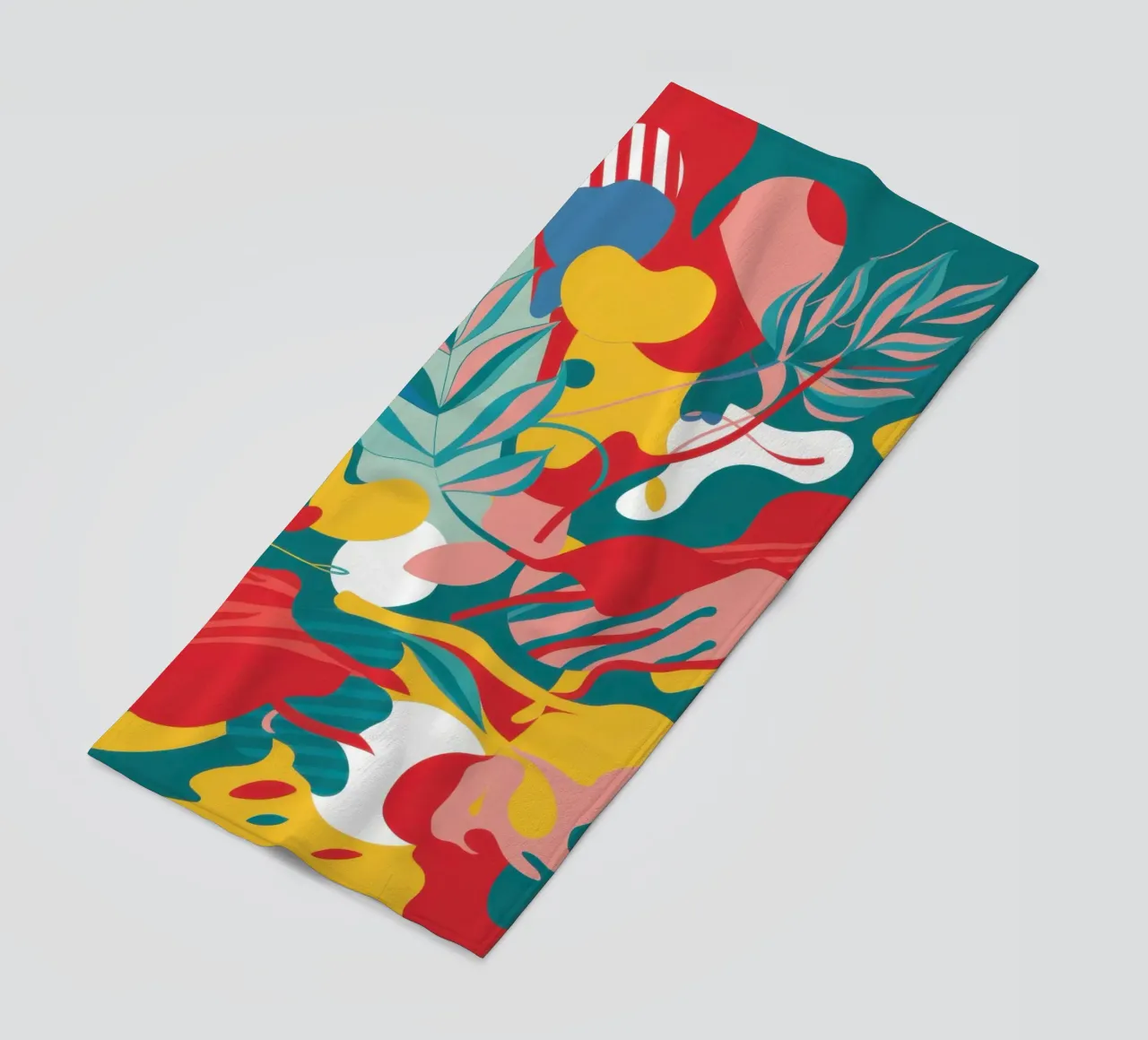 Abstract Avian Bloom beach towel by Line Fable