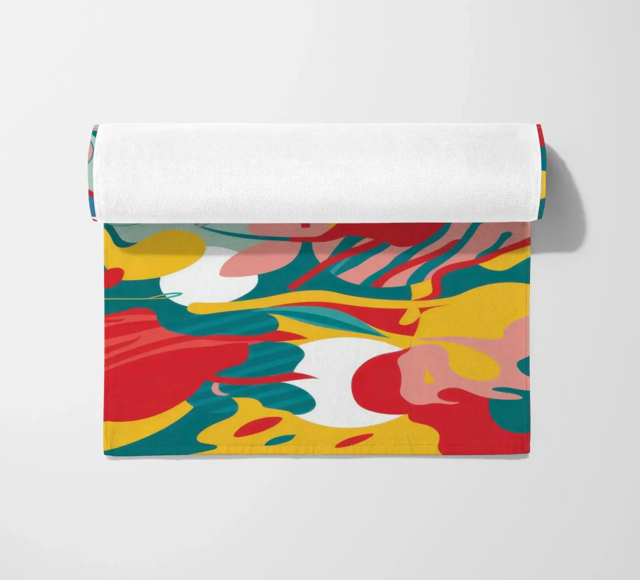 Abstract Avian Bloom beach towel by Line Fable