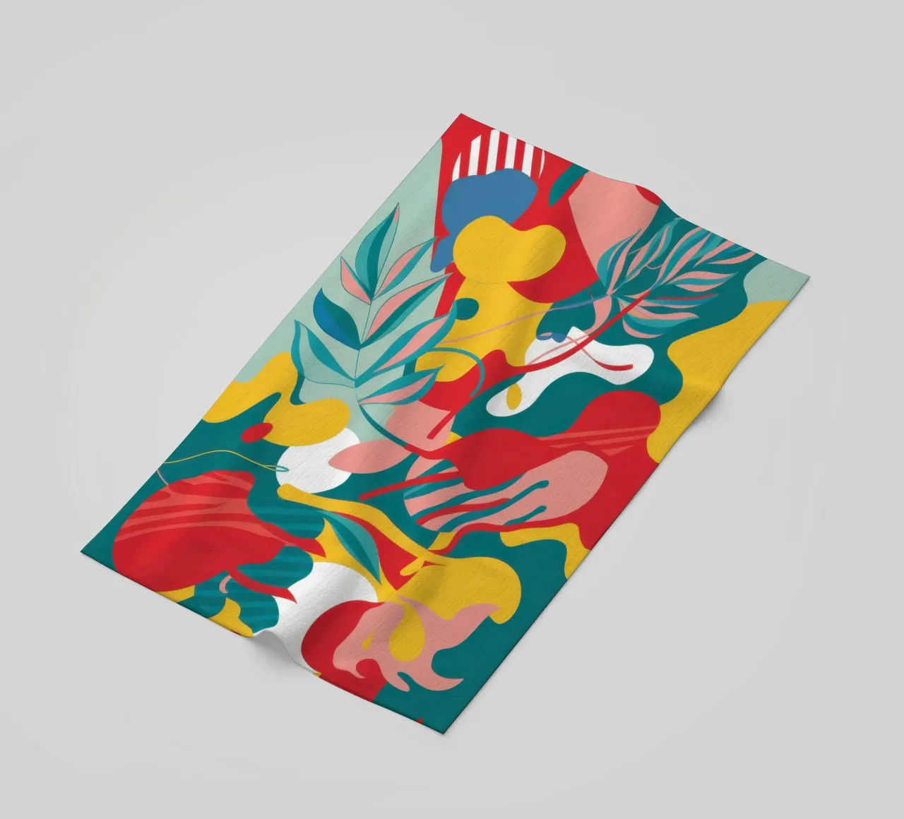 Abstract Avian Bloom beach towel by Line Fable