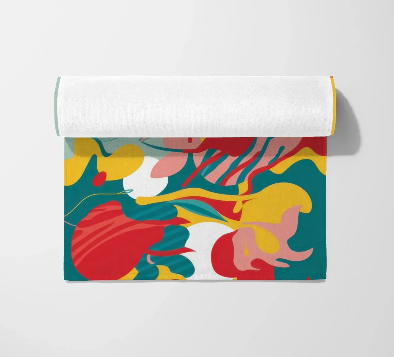 Abstract Avian Bloom beach towel by Line Fable