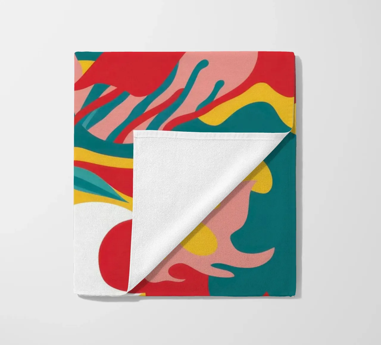 Abstract Avian Bloom beach towel by Line Fable