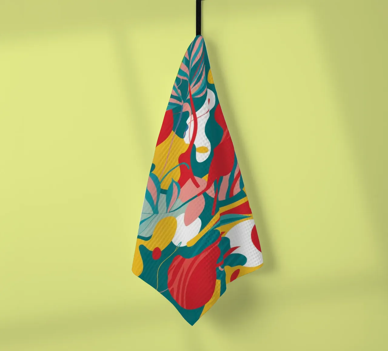 Abstract Avian Bloom tea towel by Line Fable