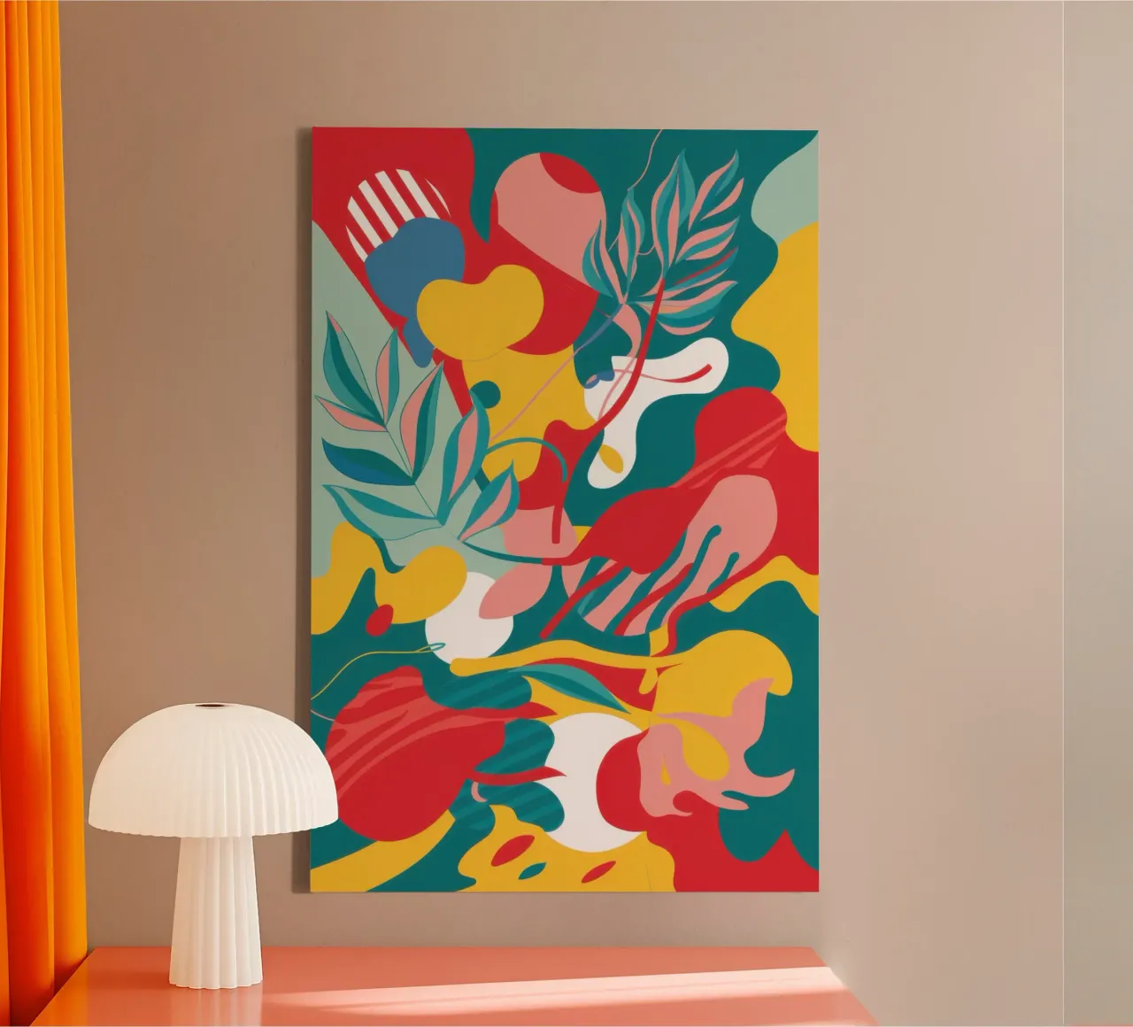 Abstracte bloei van vogels canvas van Line Fable