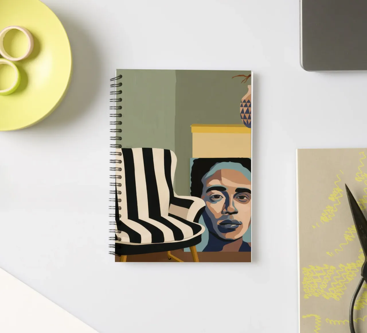 Artful Interior Stillness spiral notebook by Lunar Valentina