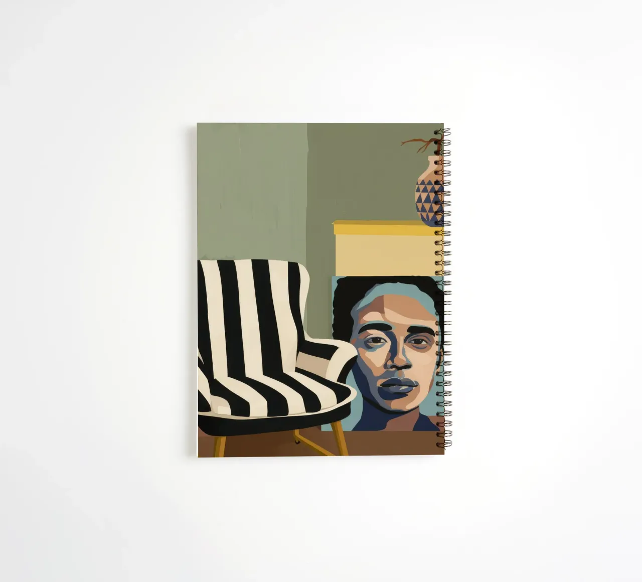 Artful Interior Stillness spiral notebook by Lunar Valentina