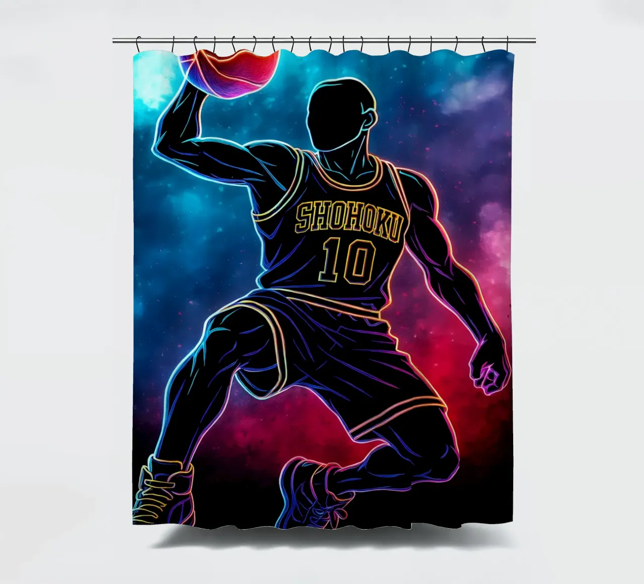 Soul Of Slam Dunk Hanamichi Sakuragi shower curtain by DGSoulheroes