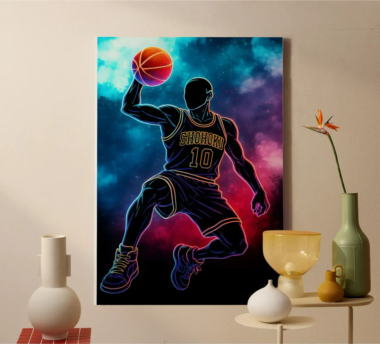 Soul Of Slam Dunk Hanamichi Sakuragi canvas met Baklijst van DGSoulheroes
