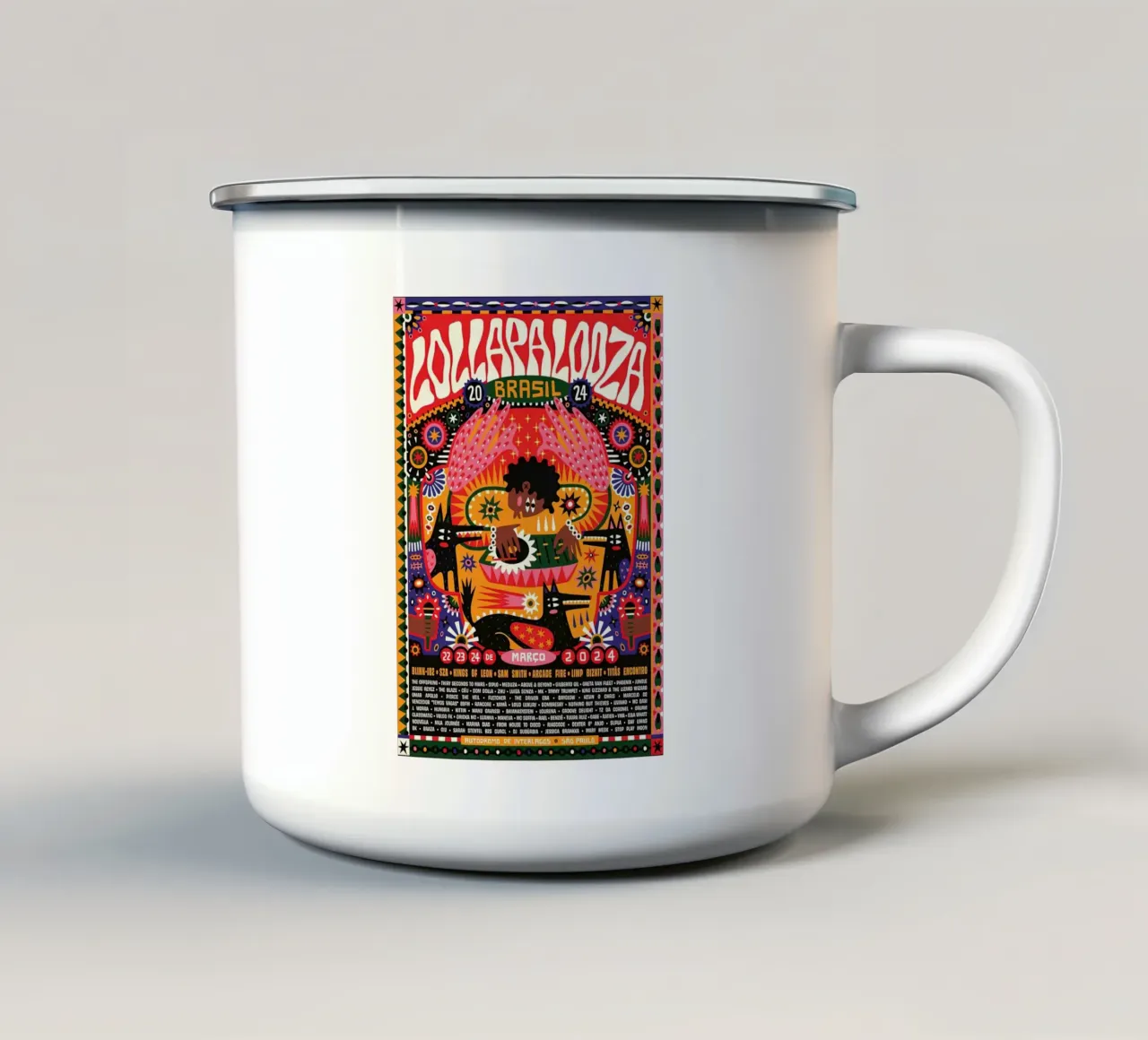 lollapalooza 2024 tazza in smalto da Music Fest