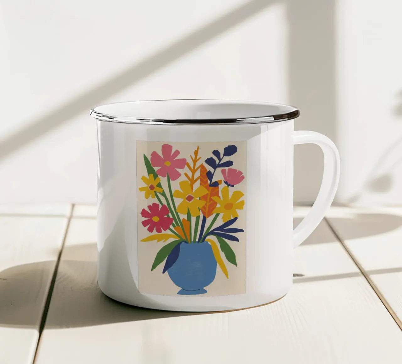 Bouquet gioioso Stillness tazza in smalto da Line Fable