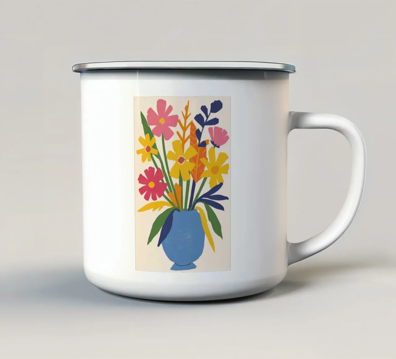 Bouquet gioioso Stillness tazza in smalto da Line Fable
