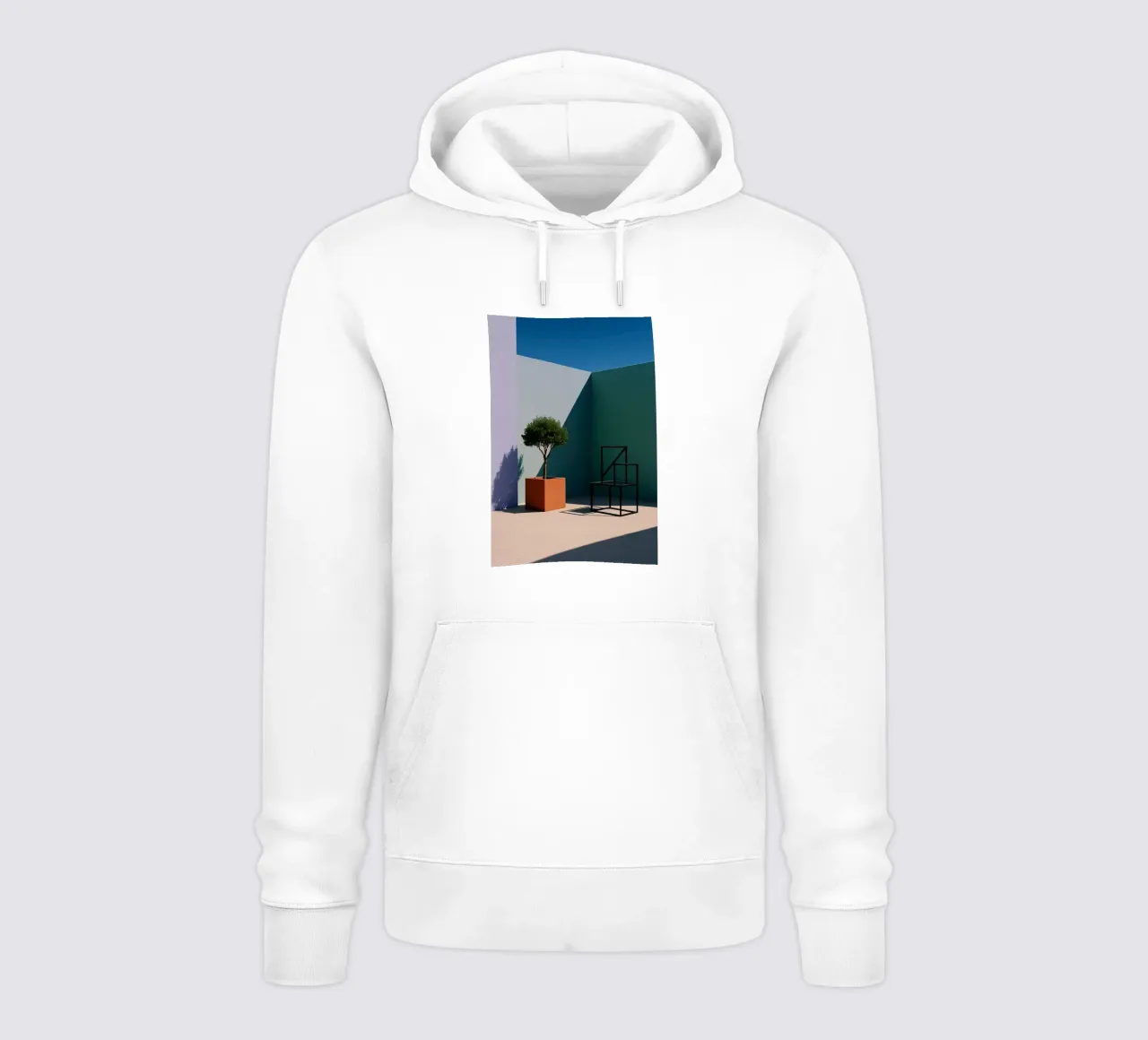 Geometrische Harmonie - Das ruhige Pastell in der Architektur Hoodie von Affiches Minimalistes