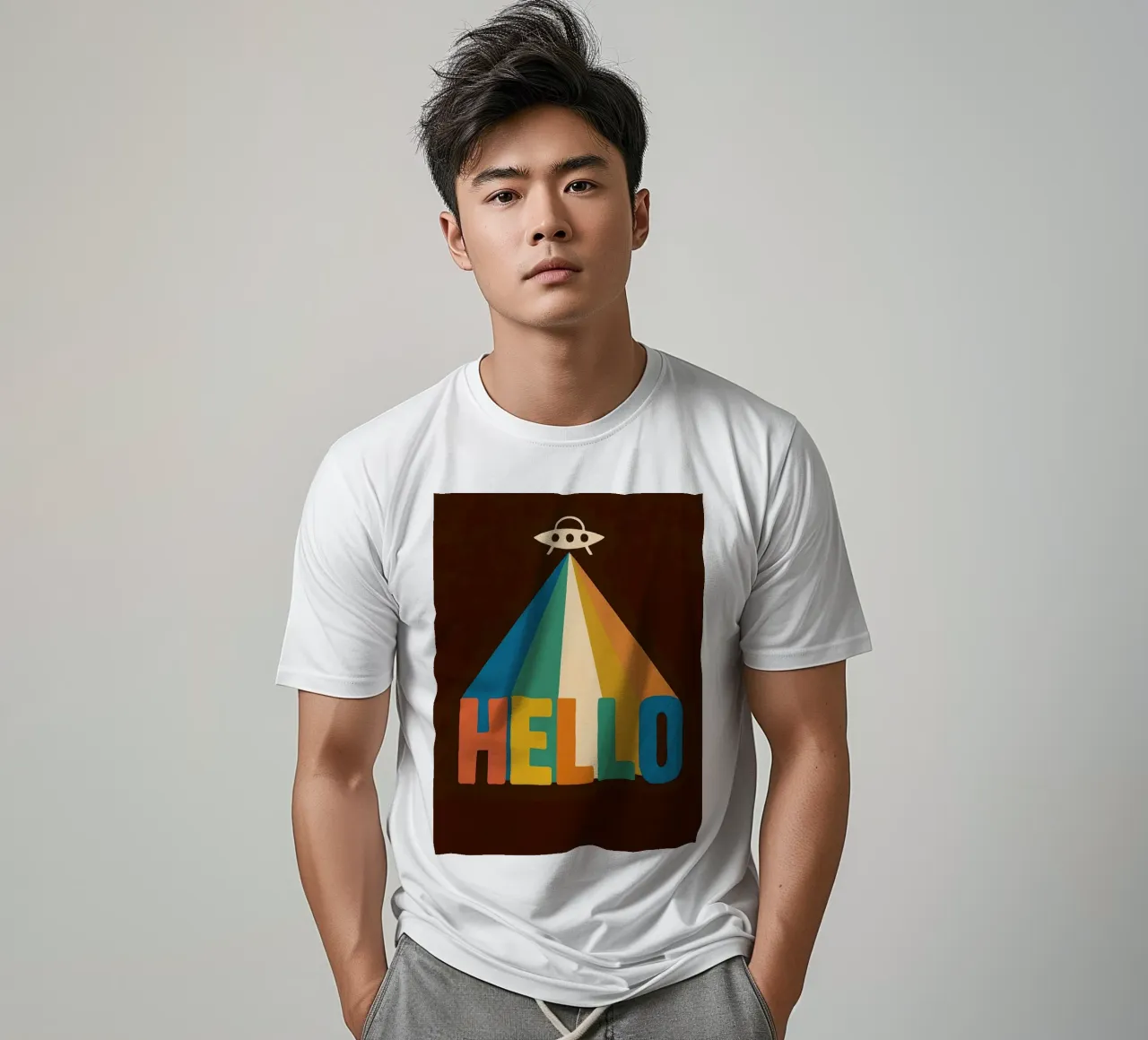 UFO retrò Hello Art t-shirt da 🥝 KIWI STORE