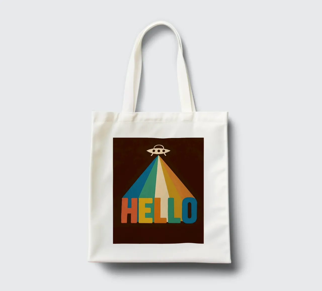 UFO retrò Hello Art borsa in juta da 🥝 KIWI STORE