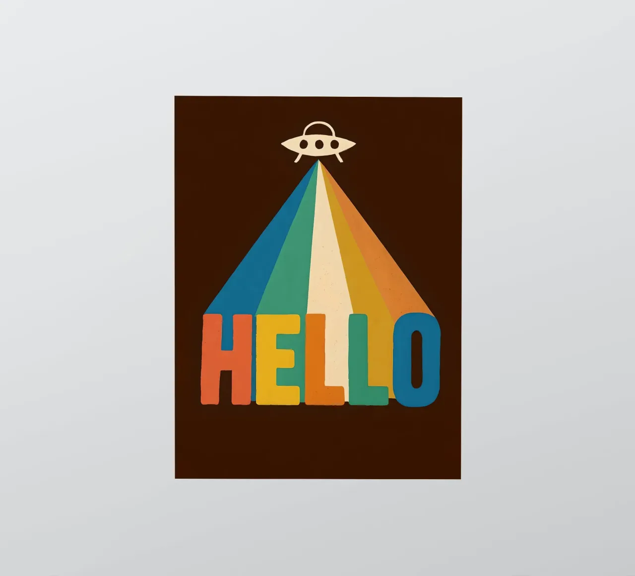 UFO retrò Hello Art adesivo da 🥝 KIWI STORE