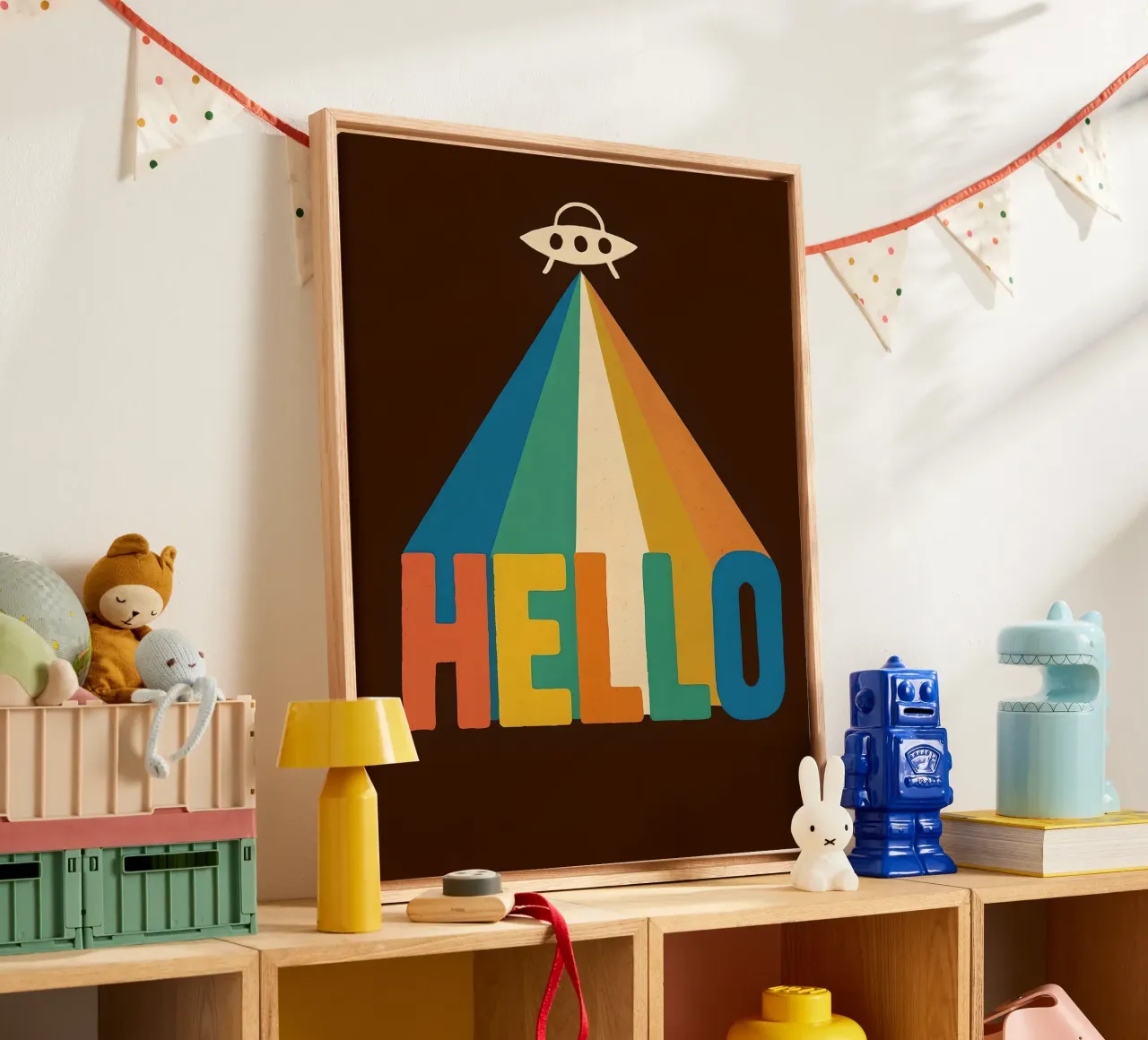 UFO retrò Hello Art tela da 🥝 KIWI STORE