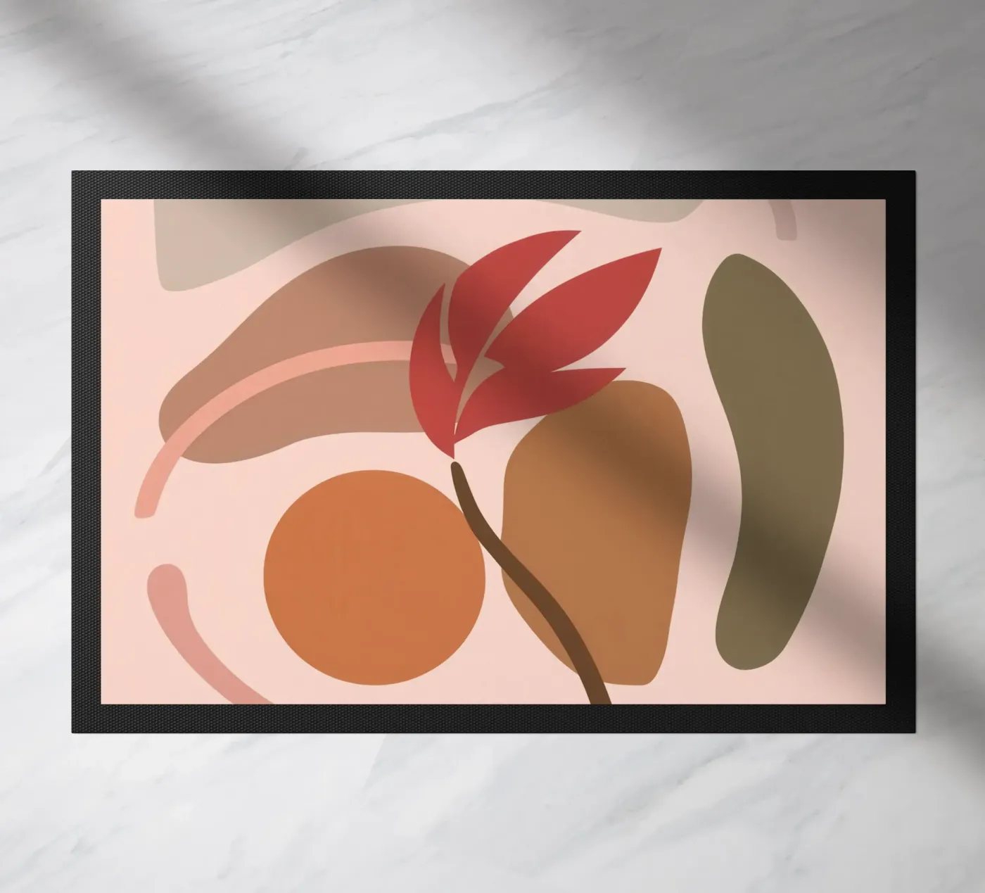 Abstract Earthy Forms doormat by Gaia Viesta
