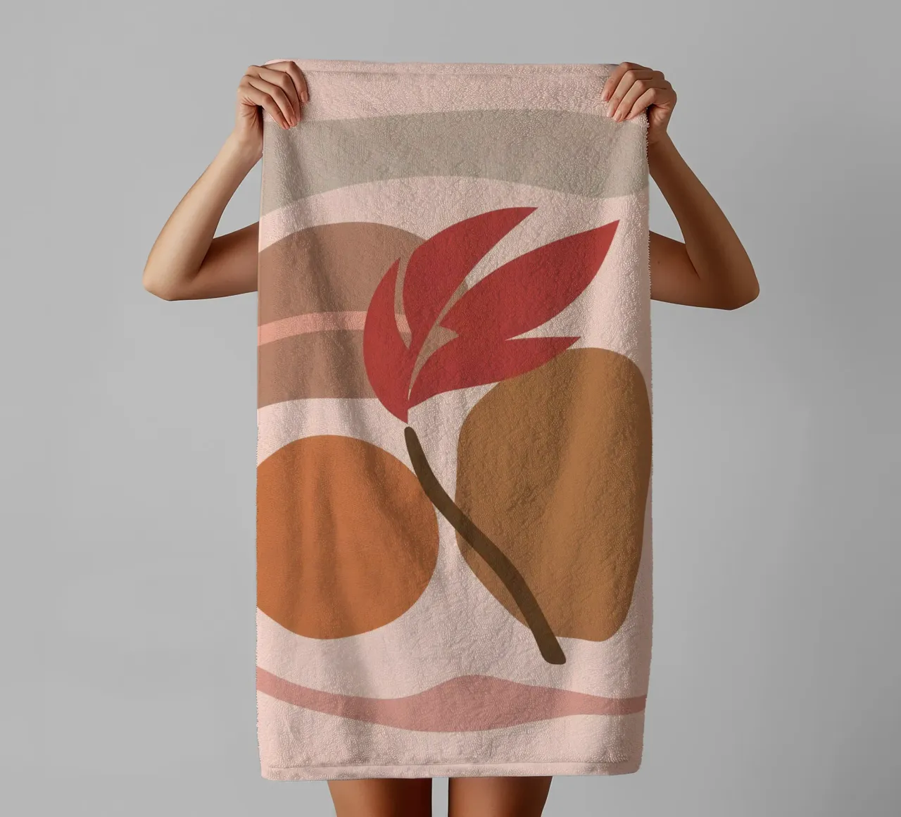 Abstract Earthy Forms towel by Gaia Viesta