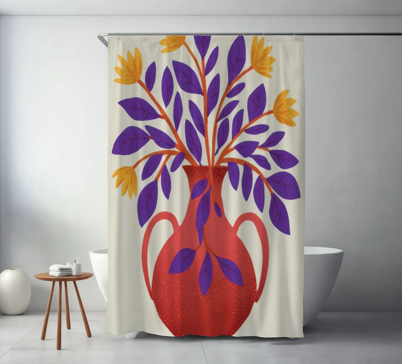 Bouquet di colori primari tenda da doccia da Line Fable