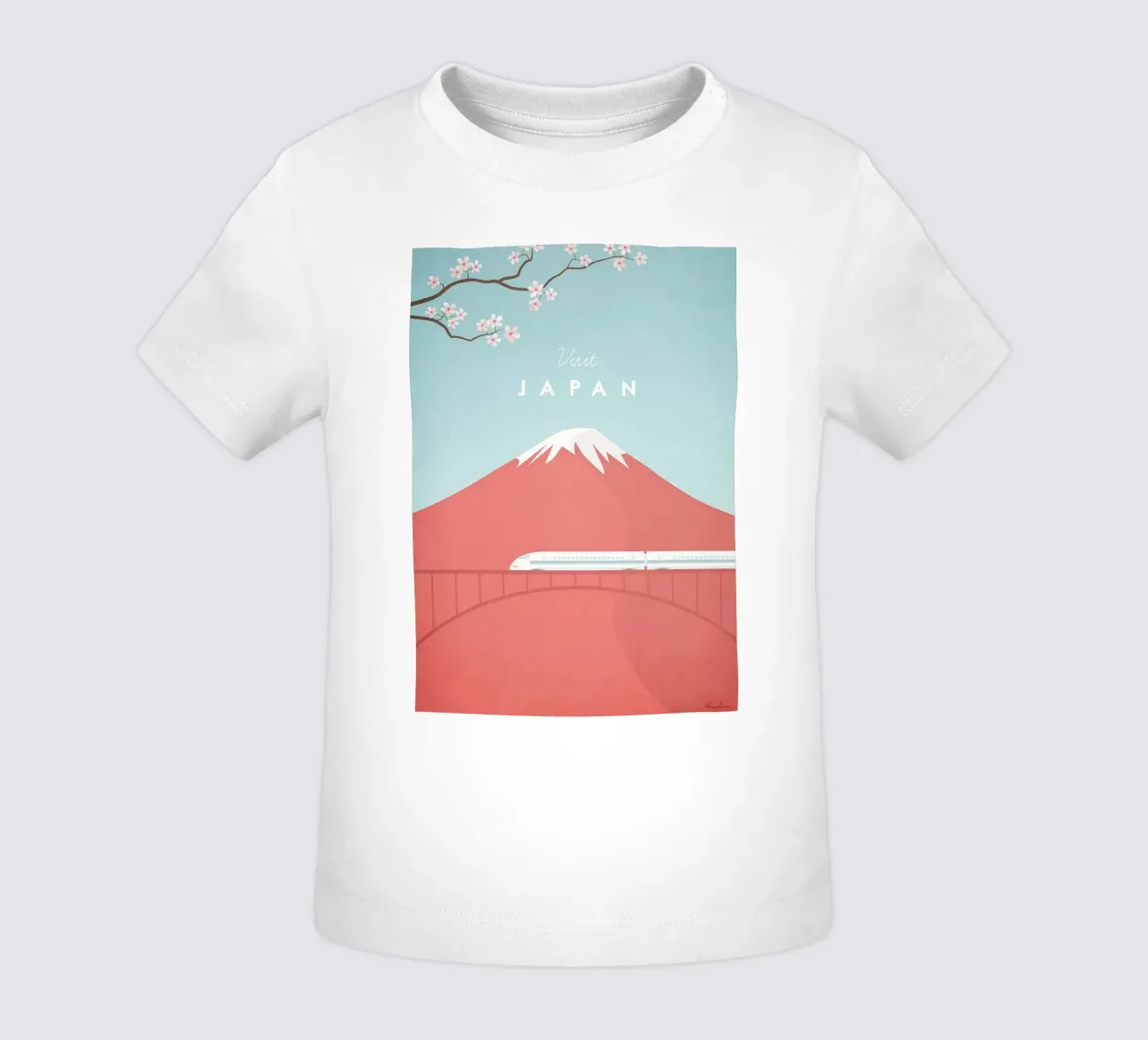 fare un viaggio in treno con vista sulle montagne maglietta neonato da damon store