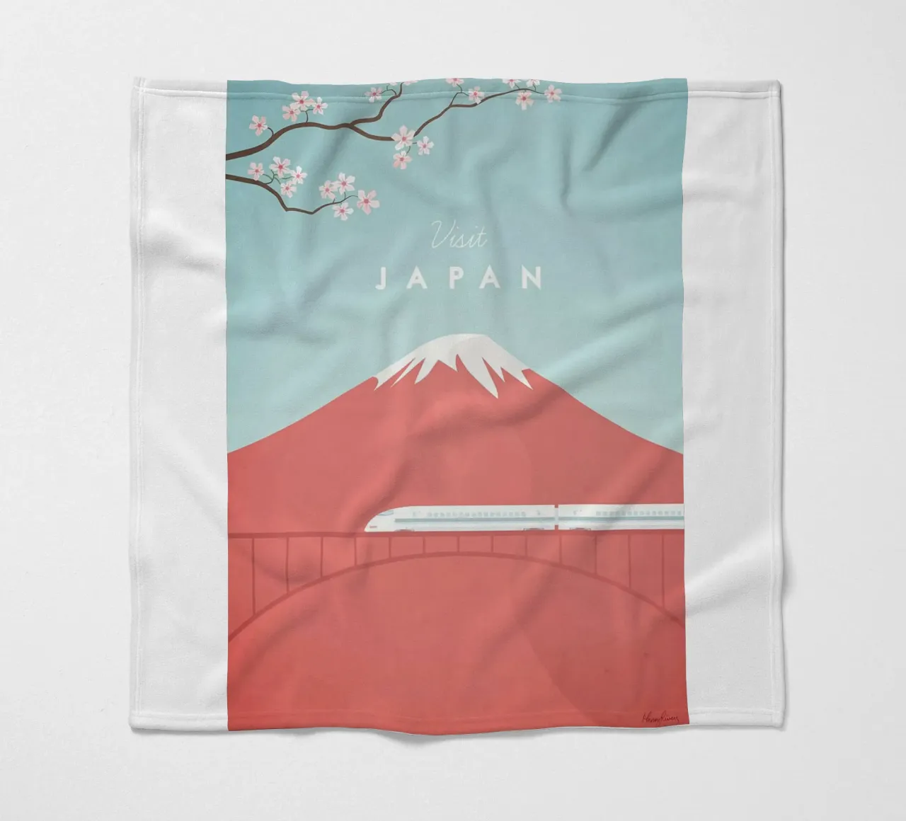 fare un viaggio in treno con vista sulle montagne coperta in pile da damon store