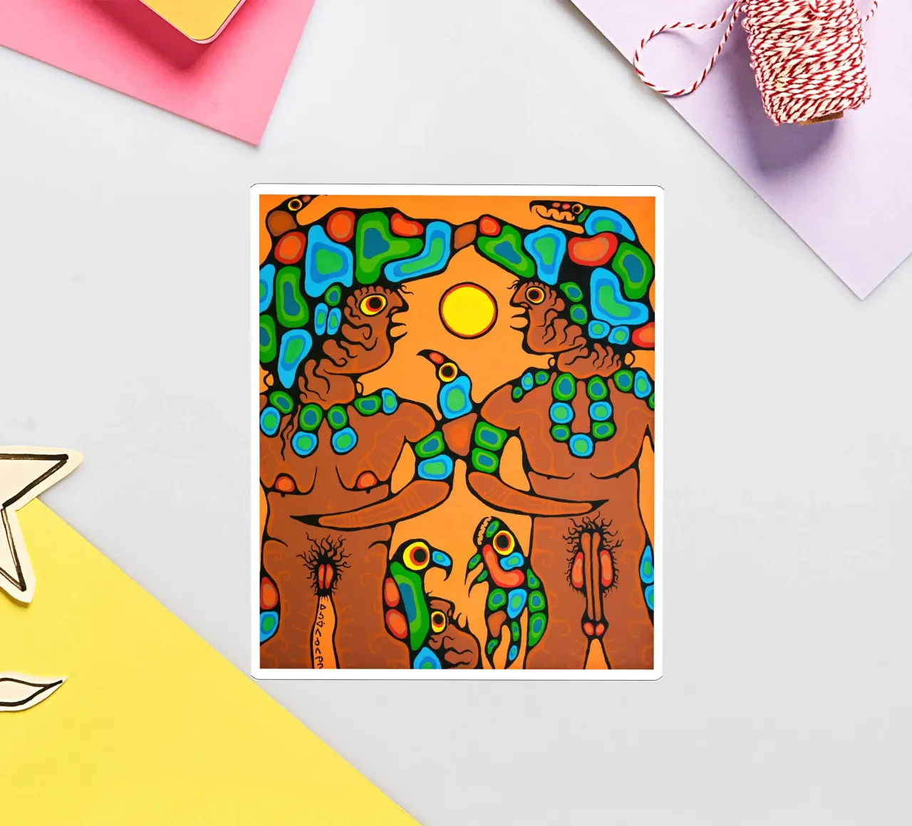 Grootvader Kinderen sticker van ARTMAIACREATION