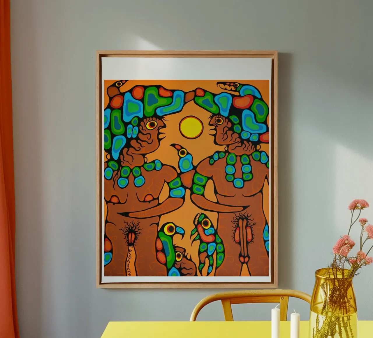 Grootvader Kinderen canvas van ARTMAIACREATION
