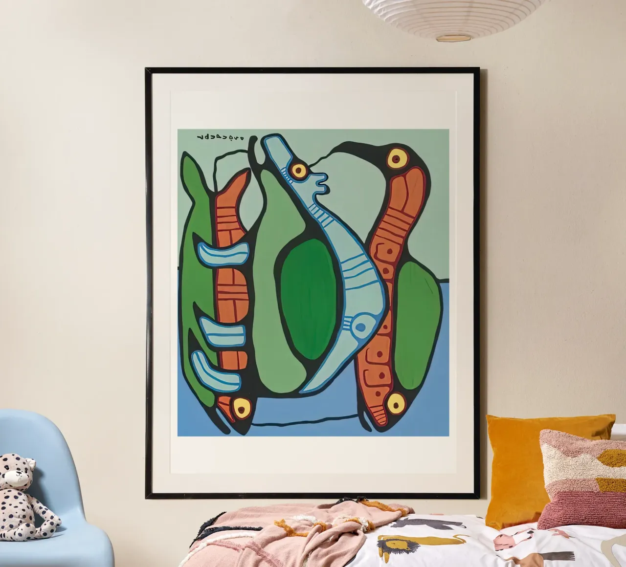 Mirarse los unos a los otros poster con marco de madera de ARTMAIACREATION