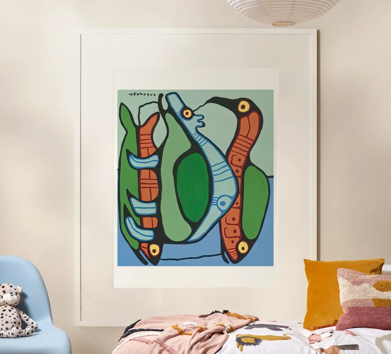 Mirarse los unos a los otros poster con marco de madera de ARTMAIACREATION
