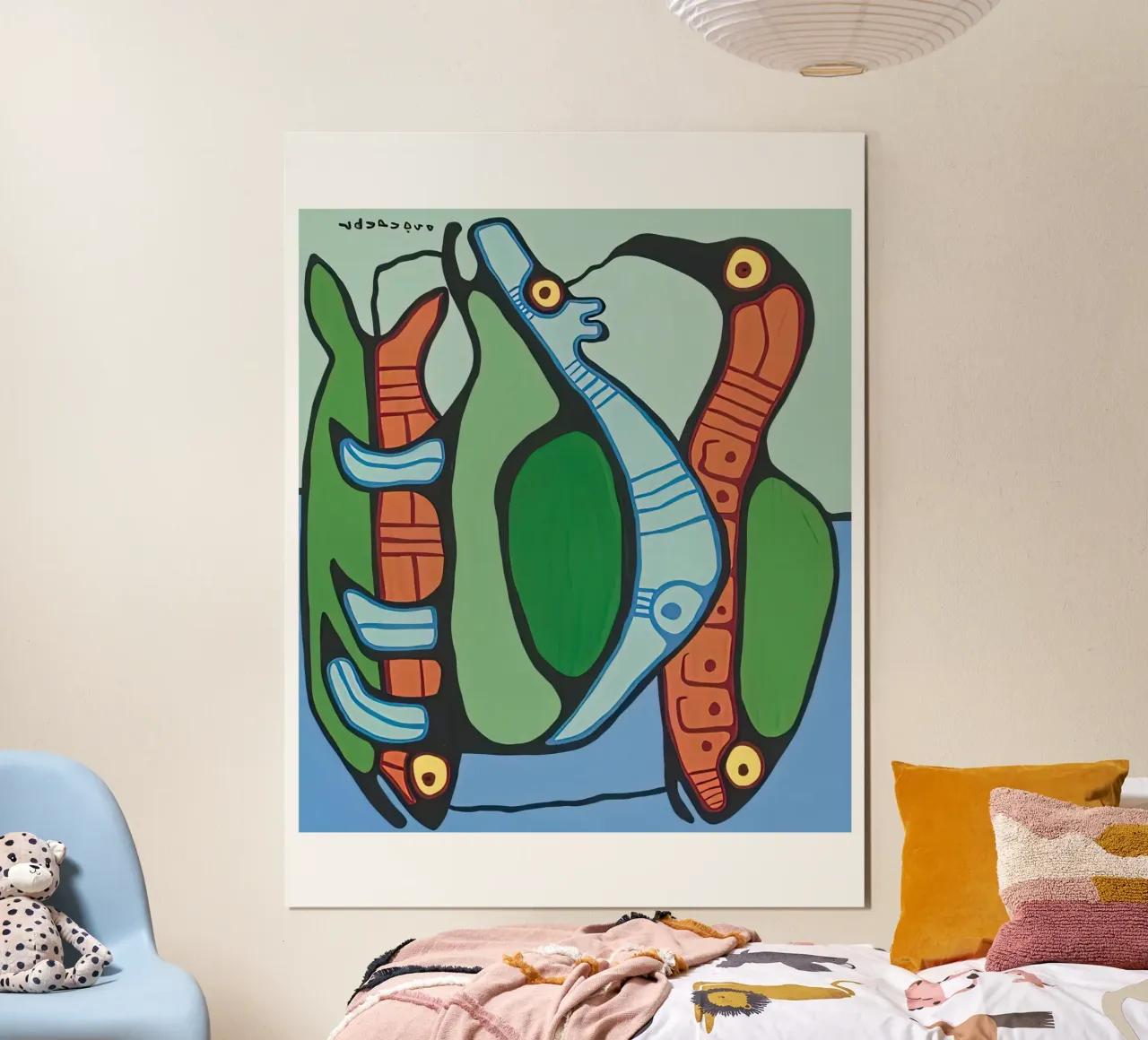 Mirarse los unos a los otros poster con marco de madera de ARTMAIACREATION